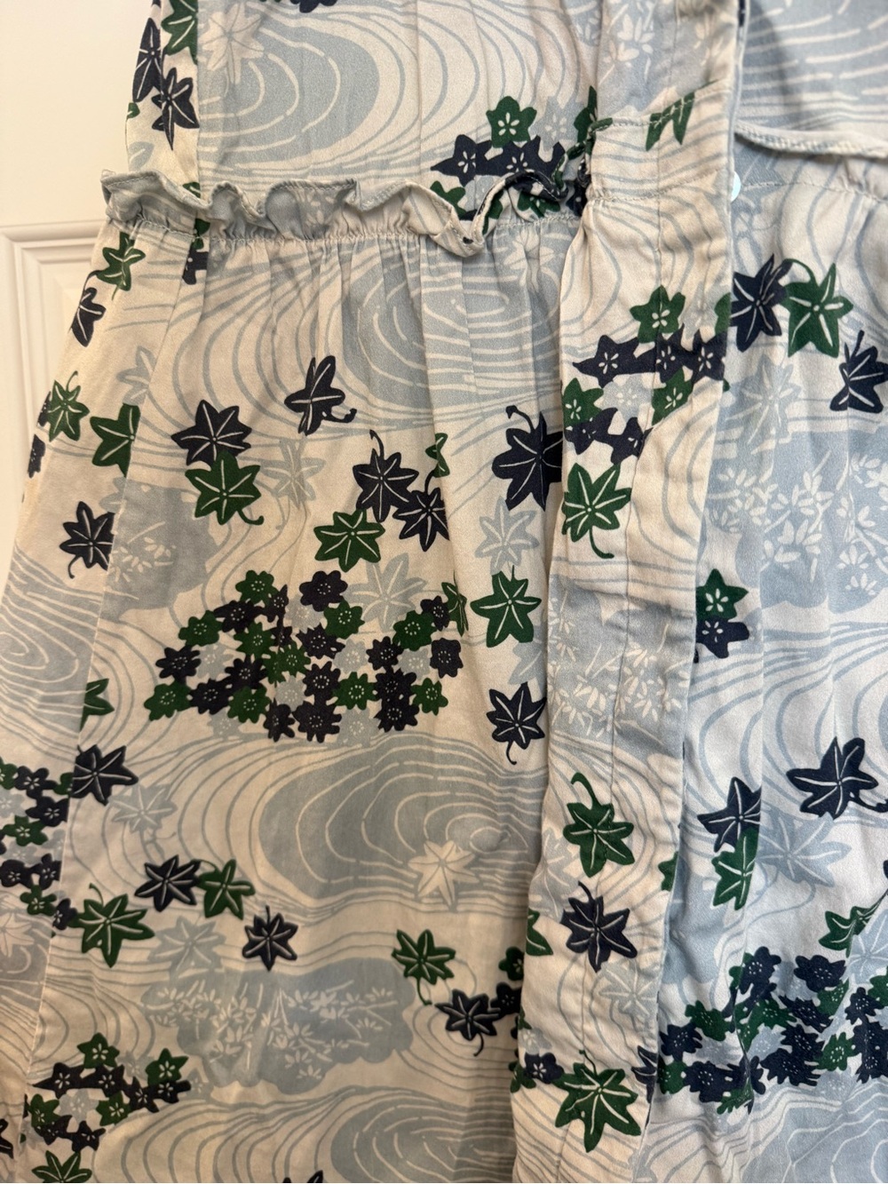 TUCKERNUCK Royal Provence Breeze blue Floral Sleeveless Shirt Dress small - Picture 7 of 8